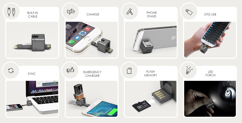 Illustration for article titled This Tiny Multi-Function Cube Can Save a Dying Smartphone